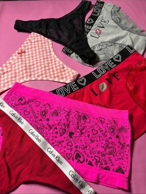 Women’s Panty Set — Hot Pink, Red, Black, Gray, White